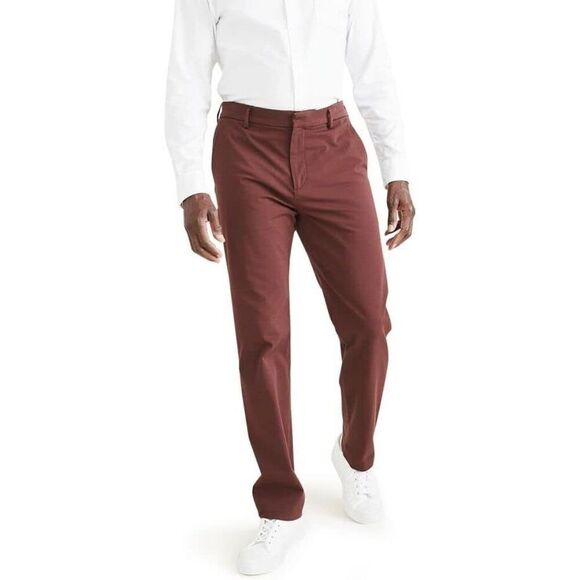 Dockers City Tech 354770036 Trouser Mens Bitter Chocolate Cotton Slim Fit MCWW57 - Picture 8 of 9